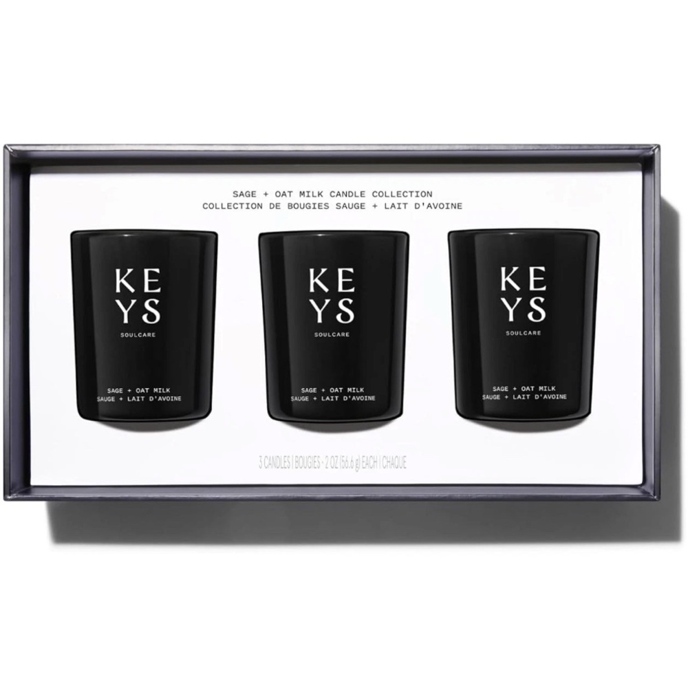 Alicia Keys Soulcare Sage &Oat Milk Candle Collection 3x Votive Candle Gift